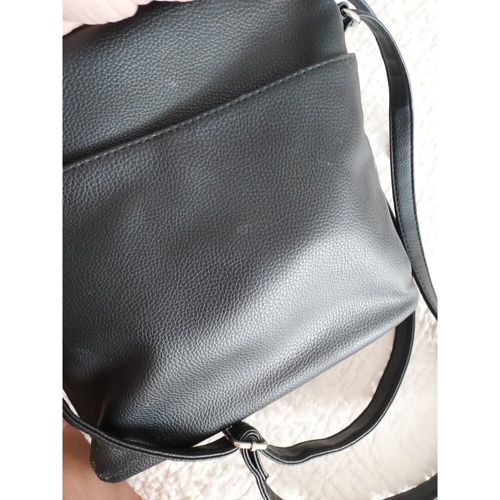 Rosetti Black purse for women Cross body lots of pockets adustable 10 X 10 - Picture 7 of 16